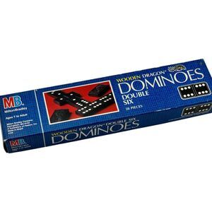 Wooden Dragon Dominoes Full Set in Box with instructions‎ 1983